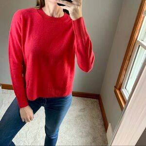 HOBBS LONDON Wool Cashmere Pullover Sweater with Button Detail Back